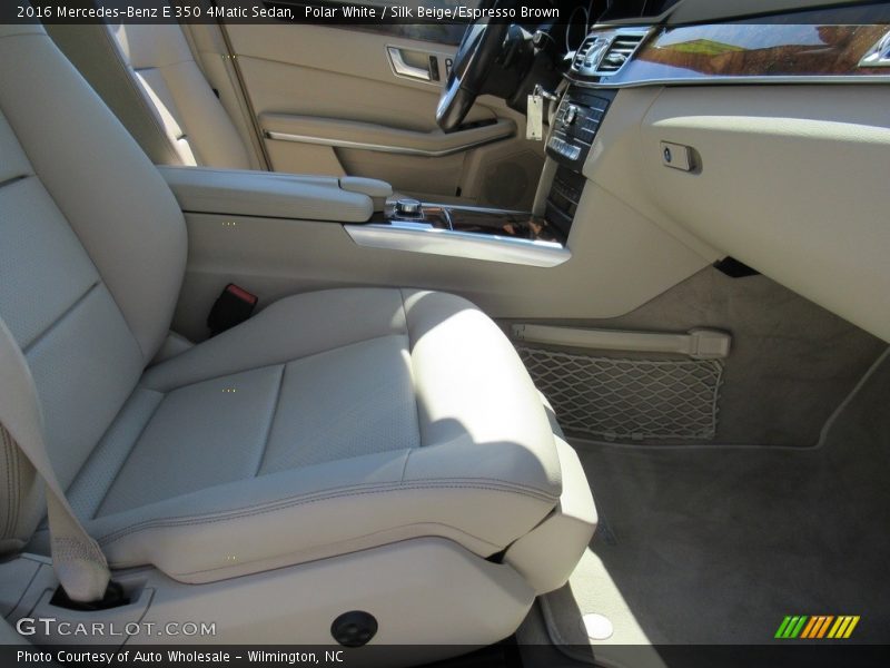 Polar White / Silk Beige/Espresso Brown 2016 Mercedes-Benz E 350 4Matic Sedan