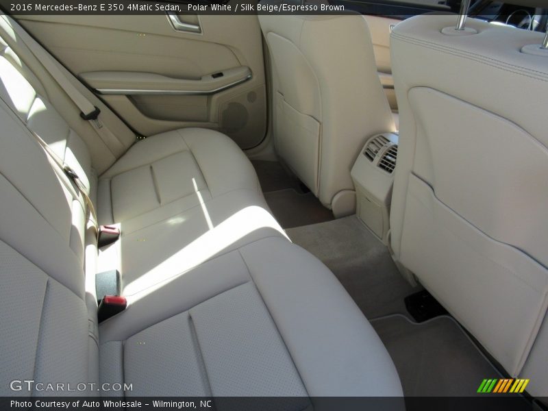 Polar White / Silk Beige/Espresso Brown 2016 Mercedes-Benz E 350 4Matic Sedan