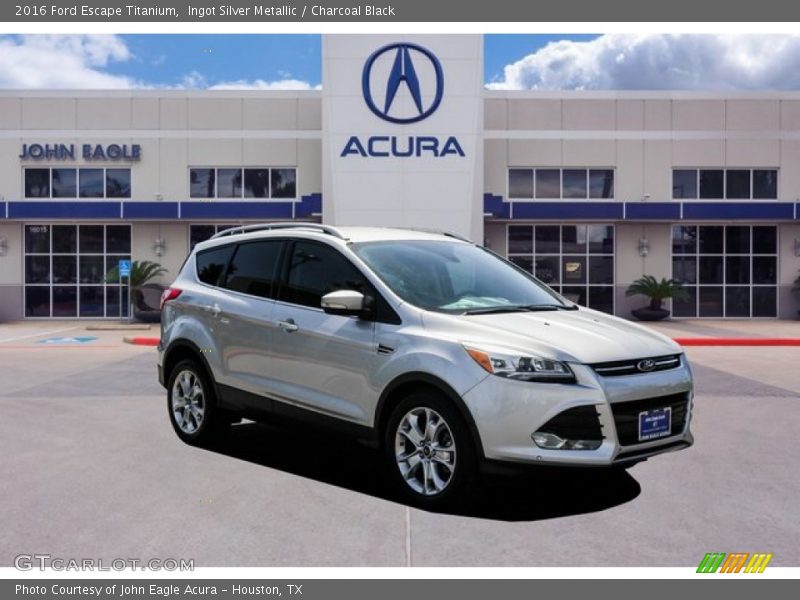 Ingot Silver Metallic / Charcoal Black 2016 Ford Escape Titanium