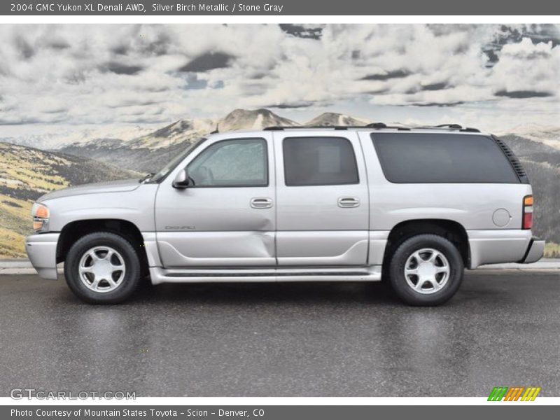 Silver Birch Metallic / Stone Gray 2004 GMC Yukon XL Denali AWD