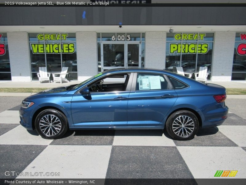 Blue Silk Metallic / Dark Beige 2019 Volkswagen Jetta SEL
