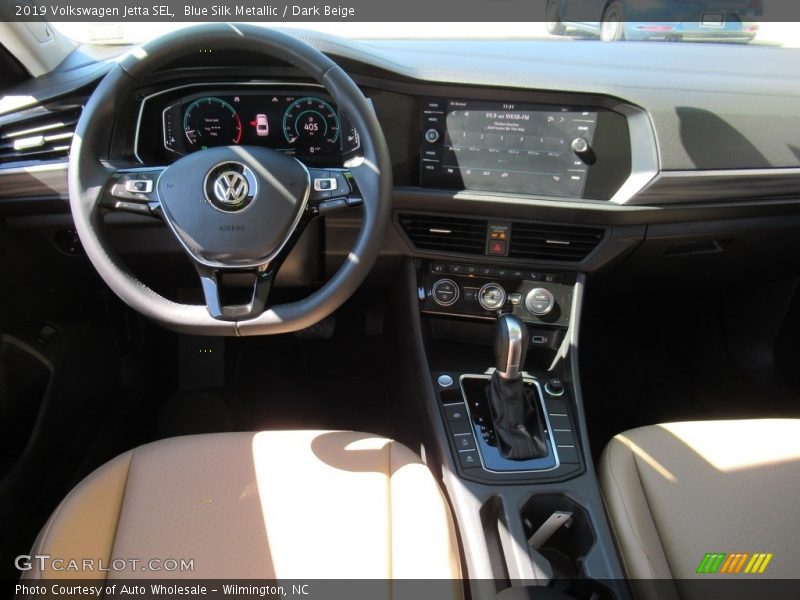 Blue Silk Metallic / Dark Beige 2019 Volkswagen Jetta SEL