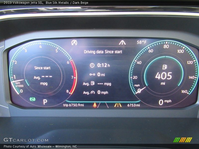 Blue Silk Metallic / Dark Beige 2019 Volkswagen Jetta SEL