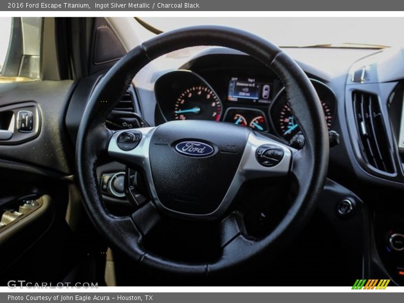 Ingot Silver Metallic / Charcoal Black 2016 Ford Escape Titanium