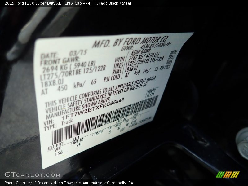 Tuxedo Black / Steel 2015 Ford F250 Super Duty XLT Crew Cab 4x4