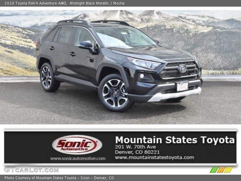 Midnight Black Metallic / Mocha 2019 Toyota RAV4 Adventure AWD