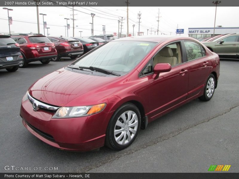 Tango Red Pearl / Ivory 2007 Honda Civic LX Sedan