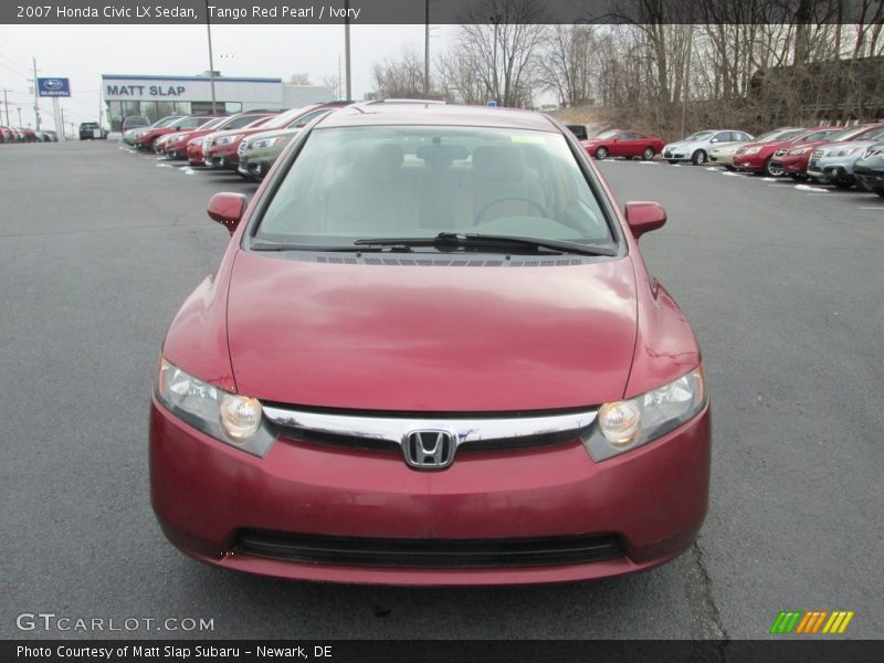 Tango Red Pearl / Ivory 2007 Honda Civic LX Sedan