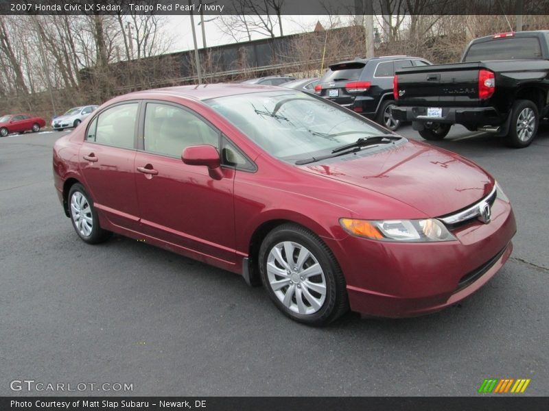 Tango Red Pearl / Ivory 2007 Honda Civic LX Sedan