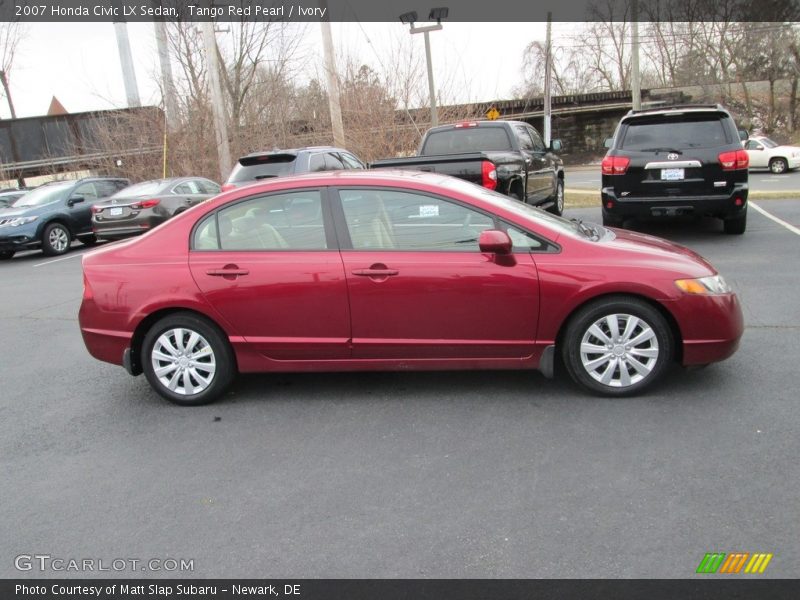 Tango Red Pearl / Ivory 2007 Honda Civic LX Sedan