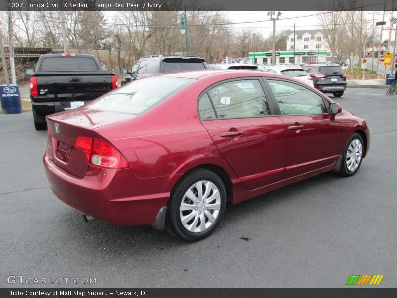 Tango Red Pearl / Ivory 2007 Honda Civic LX Sedan