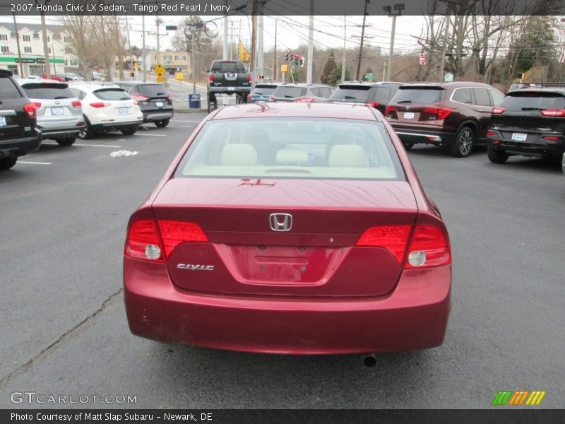 Tango Red Pearl / Ivory 2007 Honda Civic LX Sedan