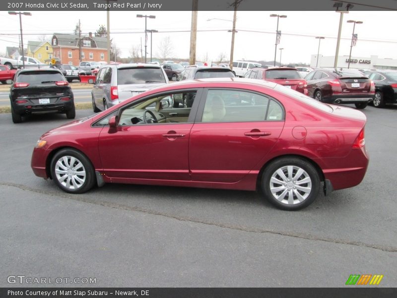 Tango Red Pearl / Ivory 2007 Honda Civic LX Sedan