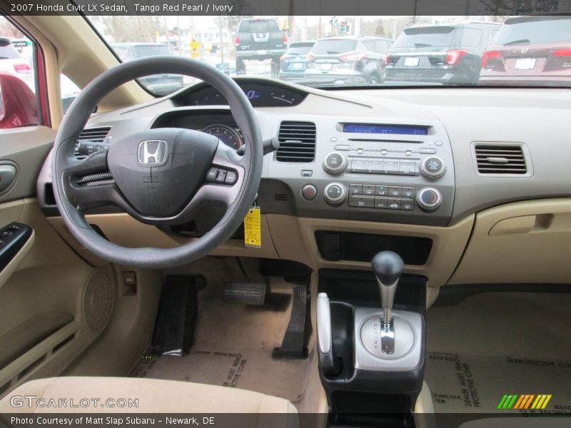 Tango Red Pearl / Ivory 2007 Honda Civic LX Sedan