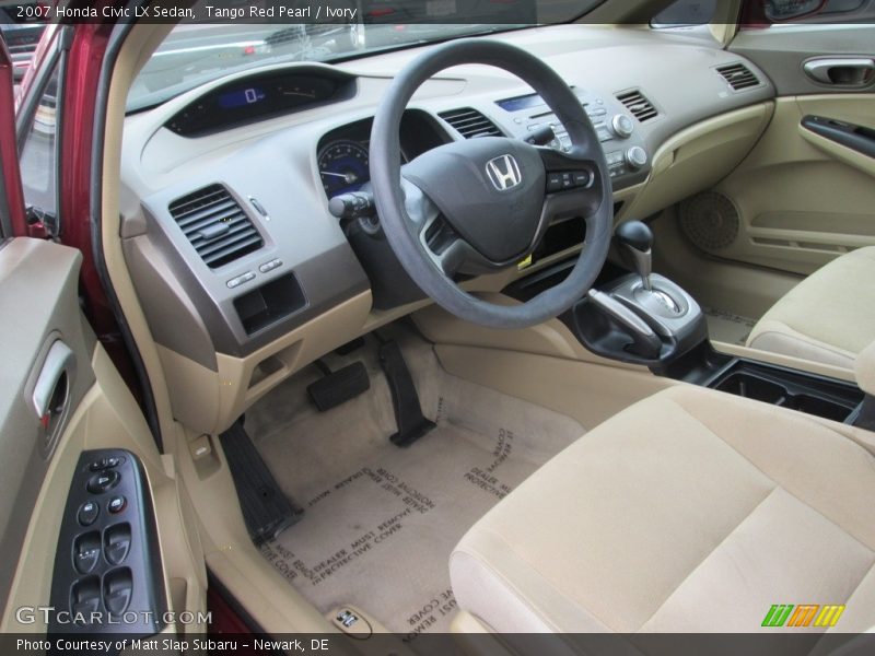 Tango Red Pearl / Ivory 2007 Honda Civic LX Sedan