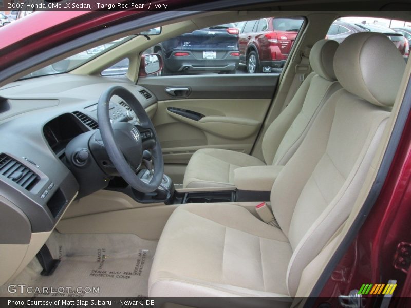 Tango Red Pearl / Ivory 2007 Honda Civic LX Sedan
