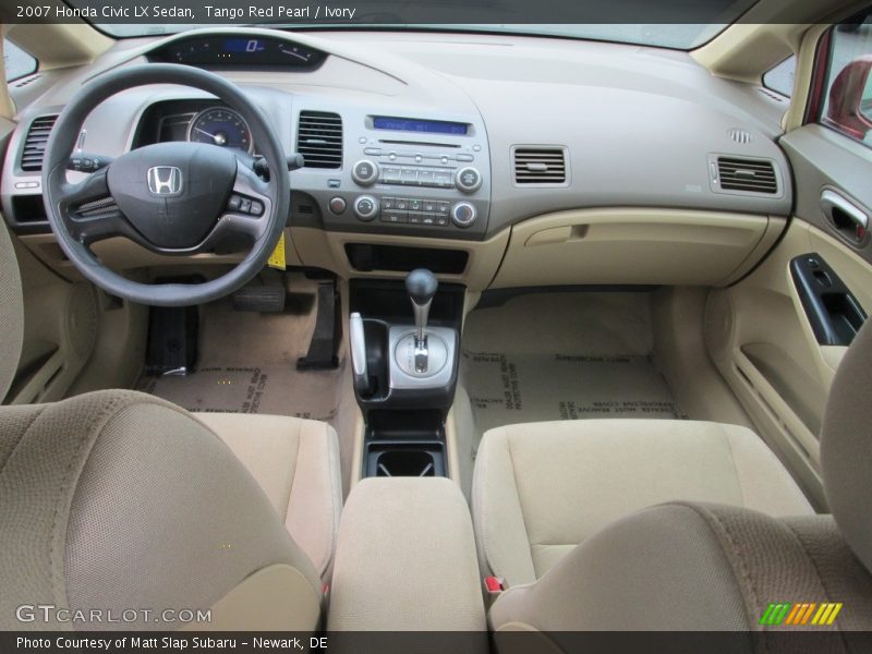Tango Red Pearl / Ivory 2007 Honda Civic LX Sedan