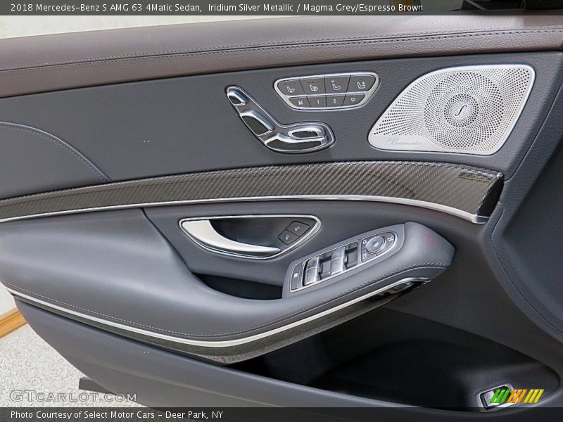 Iridium Silver Metallic / Magma Grey/Espresso Brown 2018 Mercedes-Benz S AMG 63 4Matic Sedan