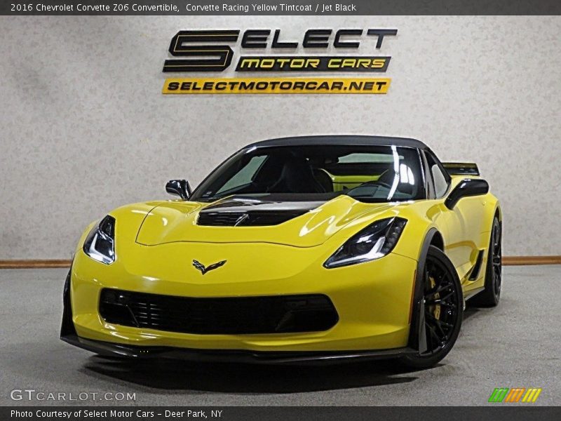 Corvette Racing Yellow Tintcoat / Jet Black 2016 Chevrolet Corvette Z06 Convertible