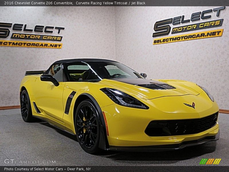 Corvette Racing Yellow Tintcoat / Jet Black 2016 Chevrolet Corvette Z06 Convertible