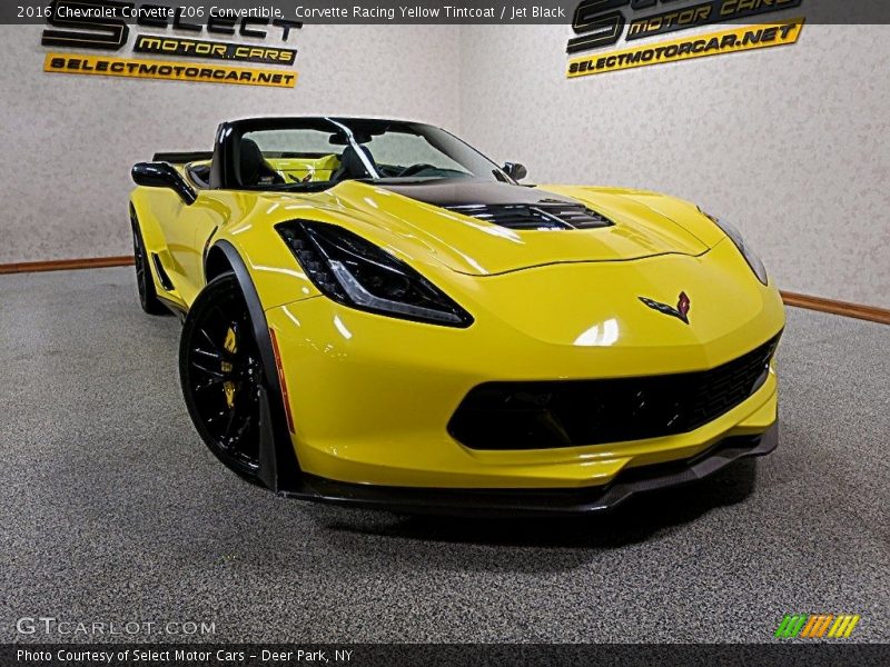 Corvette Racing Yellow Tintcoat / Jet Black 2016 Chevrolet Corvette Z06 Convertible