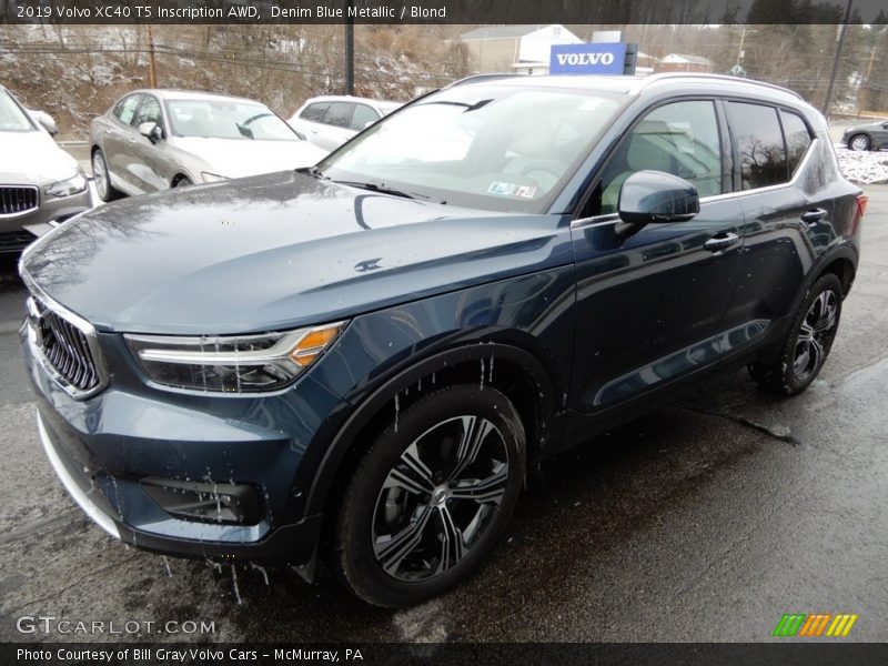 Denim Blue Metallic / Blond 2019 Volvo XC40 T5 Inscription AWD
