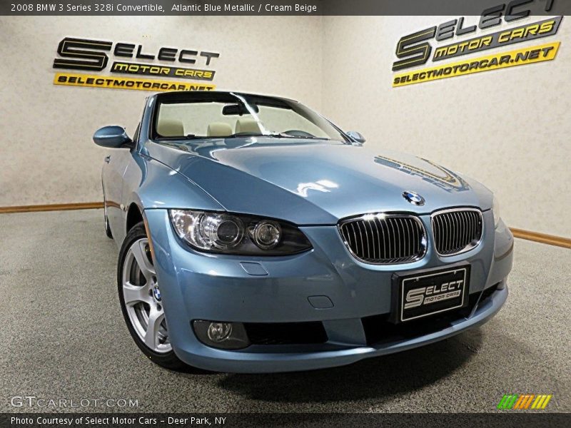 Atlantic Blue Metallic / Cream Beige 2008 BMW 3 Series 328i Convertible