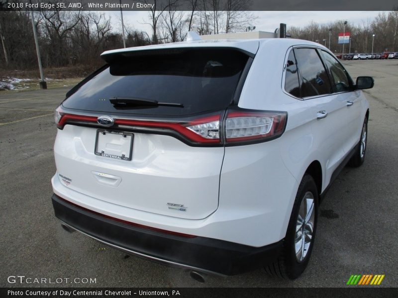 White Platinum / Ebony 2018 Ford Edge SEL AWD