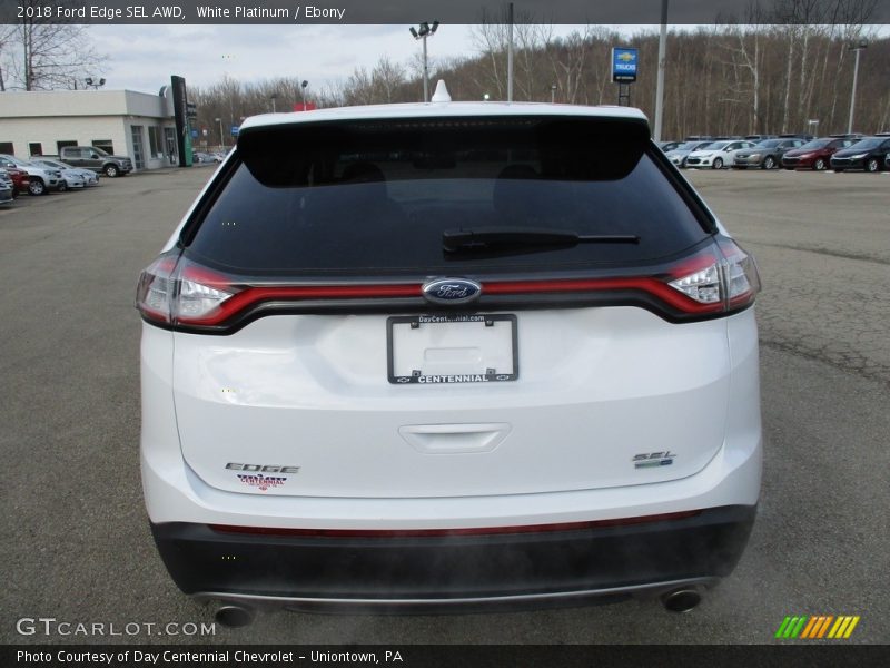 White Platinum / Ebony 2018 Ford Edge SEL AWD