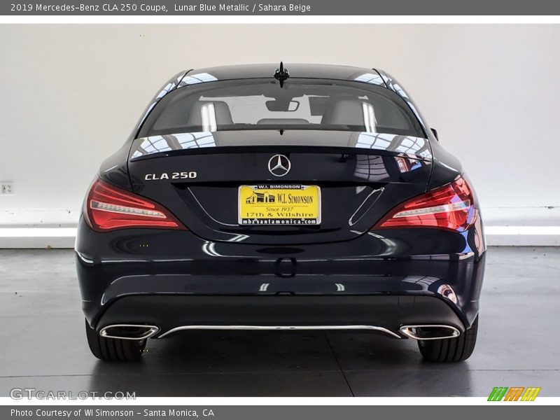 Lunar Blue Metallic / Sahara Beige 2019 Mercedes-Benz CLA 250 Coupe