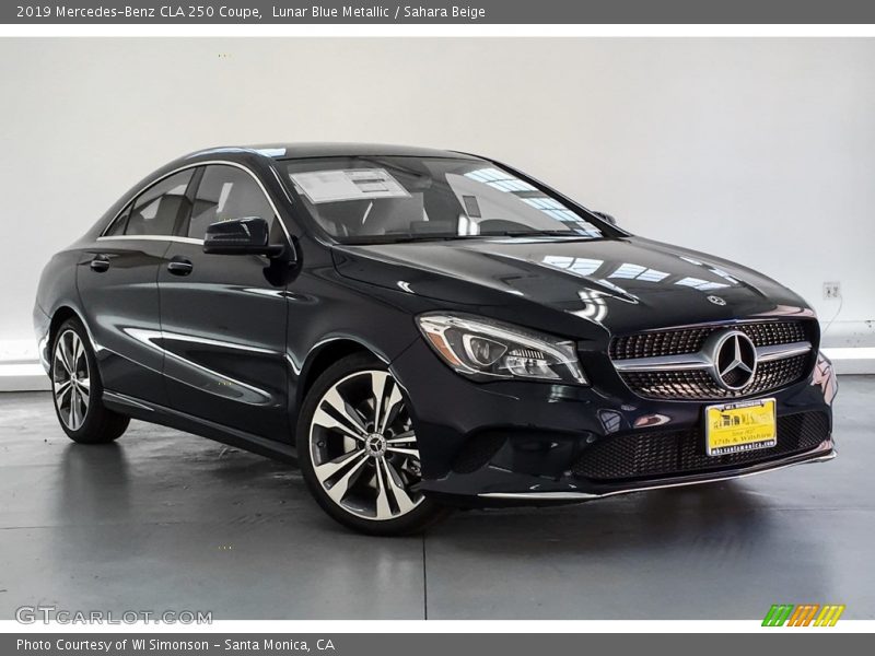 Lunar Blue Metallic / Sahara Beige 2019 Mercedes-Benz CLA 250 Coupe
