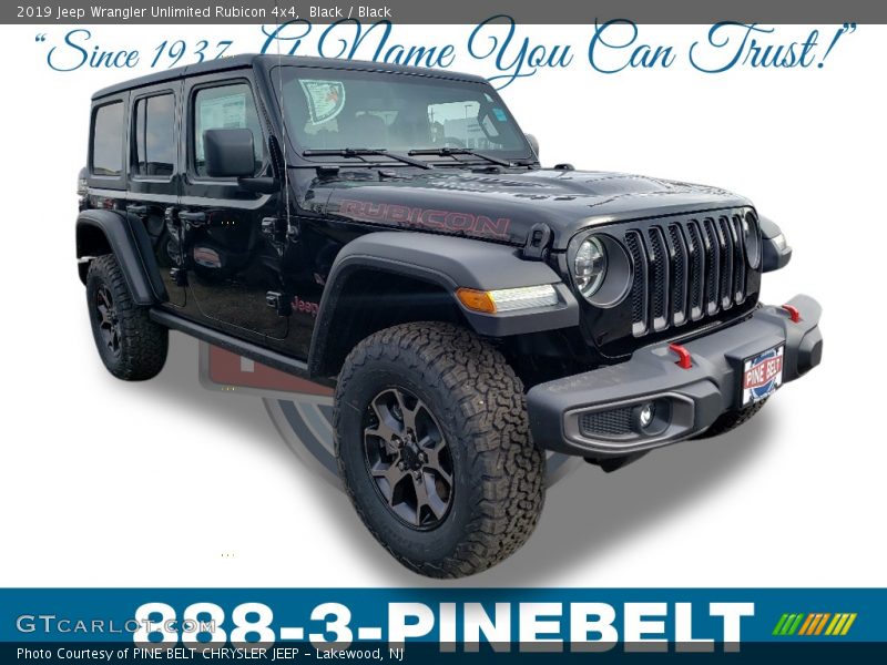 Black / Black 2019 Jeep Wrangler Unlimited Rubicon 4x4