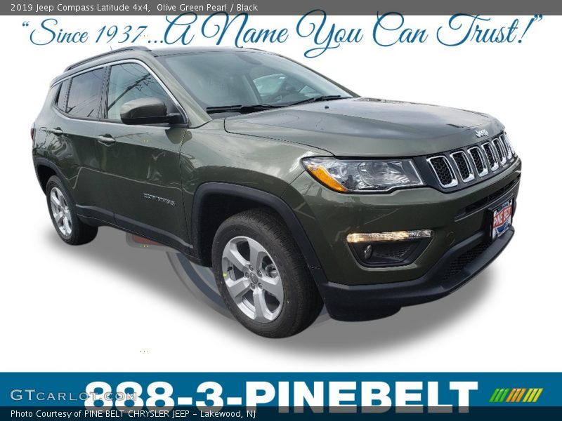 Olive Green Pearl / Black 2019 Jeep Compass Latitude 4x4