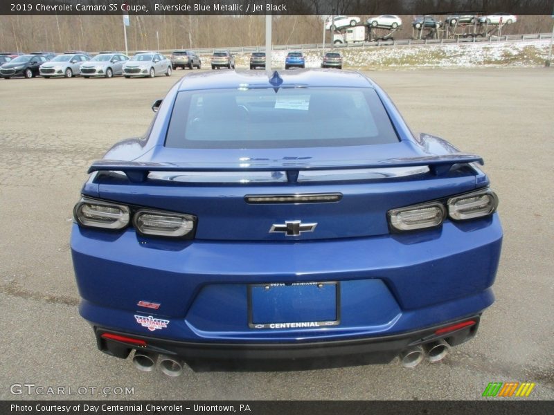 Riverside Blue Metallic / Jet Black 2019 Chevrolet Camaro SS Coupe