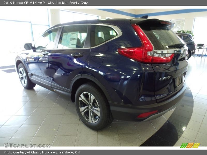 Obsidian Blue Pearl / Gray 2019 Honda CR-V LX AWD