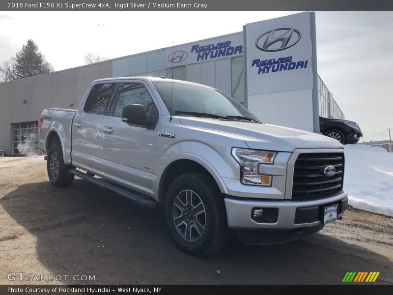 Ingot Silver / Medium Earth Gray 2016 Ford F150 XL SuperCrew 4x4