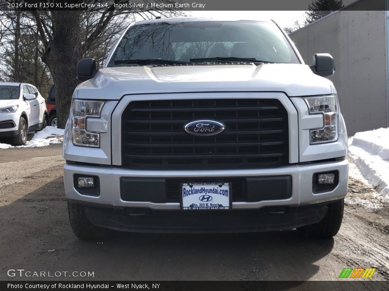Ingot Silver / Medium Earth Gray 2016 Ford F150 XL SuperCrew 4x4
