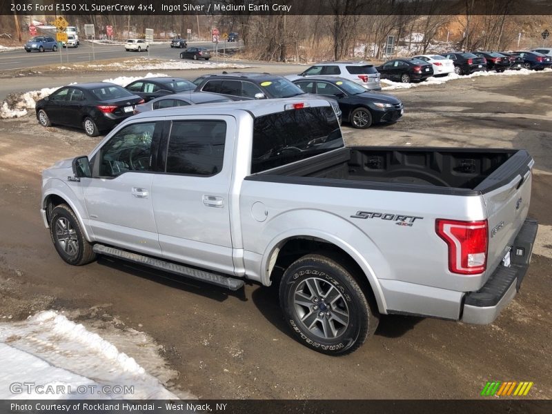 Ingot Silver / Medium Earth Gray 2016 Ford F150 XL SuperCrew 4x4