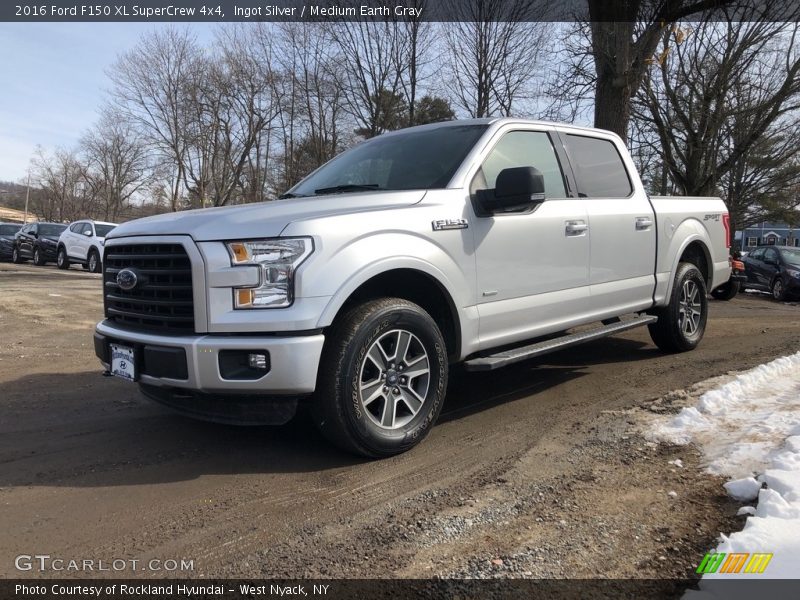 Ingot Silver / Medium Earth Gray 2016 Ford F150 XL SuperCrew 4x4