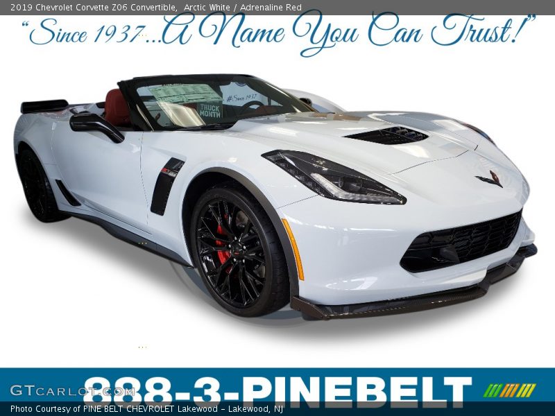 Arctic White / Adrenaline Red 2019 Chevrolet Corvette Z06 Convertible