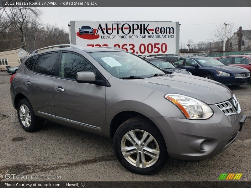 Frosted Steel / Black 2013 Nissan Rogue SV AWD