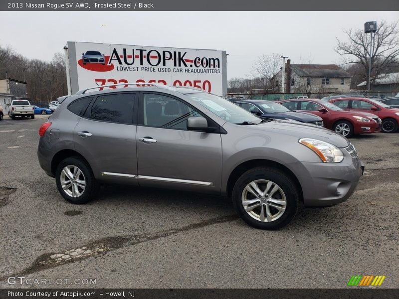 Frosted Steel / Black 2013 Nissan Rogue SV AWD