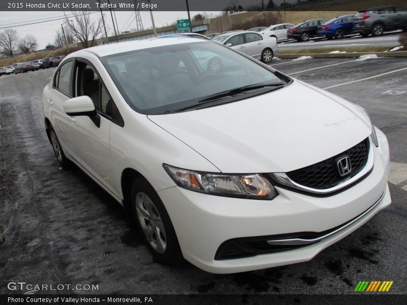 Taffeta White / Beige 2015 Honda Civic LX Sedan