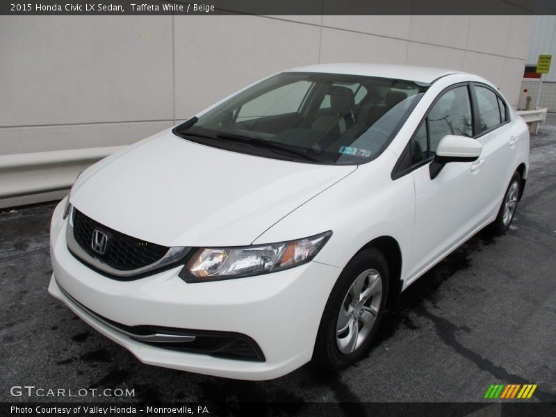 Taffeta White / Beige 2015 Honda Civic LX Sedan