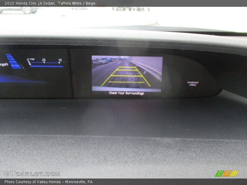 Taffeta White / Beige 2015 Honda Civic LX Sedan