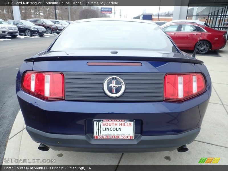 Kona Blue Metallic / Saddle 2012 Ford Mustang V6 Premium Coupe