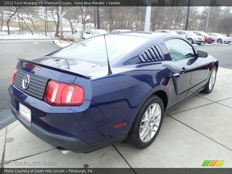 Kona Blue Metallic / Saddle 2012 Ford Mustang V6 Premium Coupe