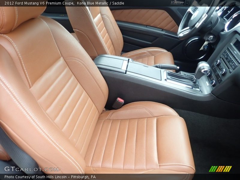 Kona Blue Metallic / Saddle 2012 Ford Mustang V6 Premium Coupe