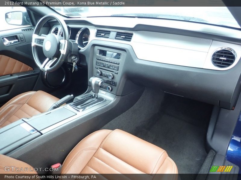 Kona Blue Metallic / Saddle 2012 Ford Mustang V6 Premium Coupe