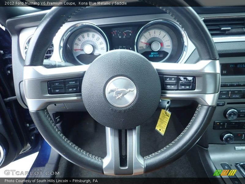 Kona Blue Metallic / Saddle 2012 Ford Mustang V6 Premium Coupe